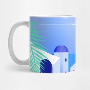 Boho travel art. Santorini, Greece #3 Mug